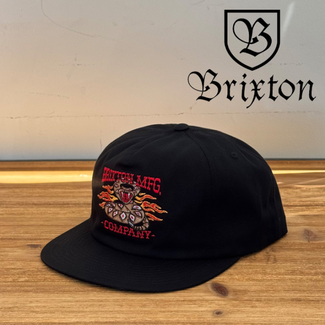BRIXTON(ブリクストン)　HARDEE HP SNAPBACK CAP (BLACK)　【キャップ 帽子 ブリクストン キャップ】【人気 シンプル】