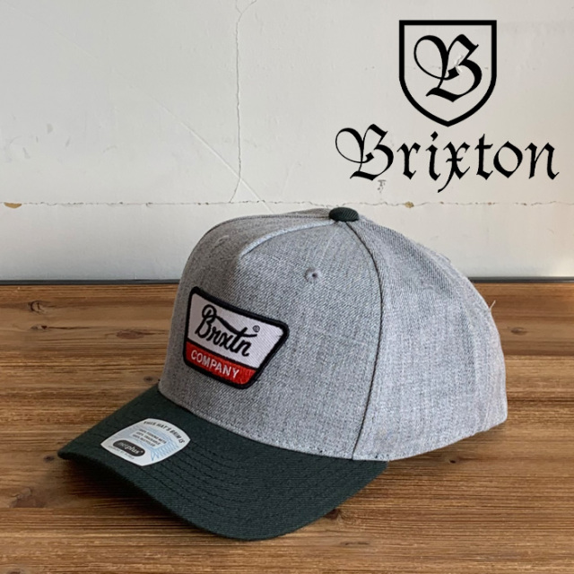 BRIXTON(ブリクストン)　LINWOOD C MP SNAPBACK CAP (HEATHER GRAY/BLACK)　【スナップバック キャップ 帽子】【ブリクストン キャッ