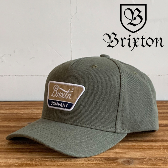BRIXTON(ブリクストン)　LINWOOD C MP SNAPBACK CAP (MILITARY OLIVE)　【スナップバック キャップ 帽子】【ブリクストン キャップ 
