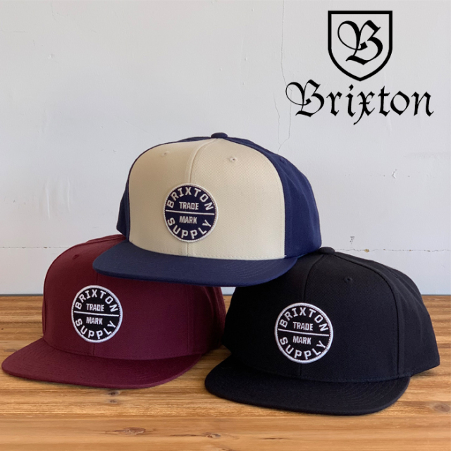 BRIXTON(ブリクストン)　OATH III SNAPBACK CAP (BLACK)(WASHED NAVY)(MAHOGANY)　【スナップバックキャップ 帽子】【ブリクストン 