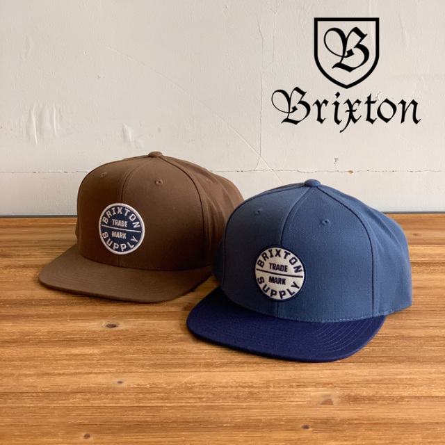 BRIXTON(ブリクストン)　OATH III SNAPBACK CAP (WASHED NAVY)(DESERT PALM)　【スナップバックキャップ 帽子】【ブリクストン キャ