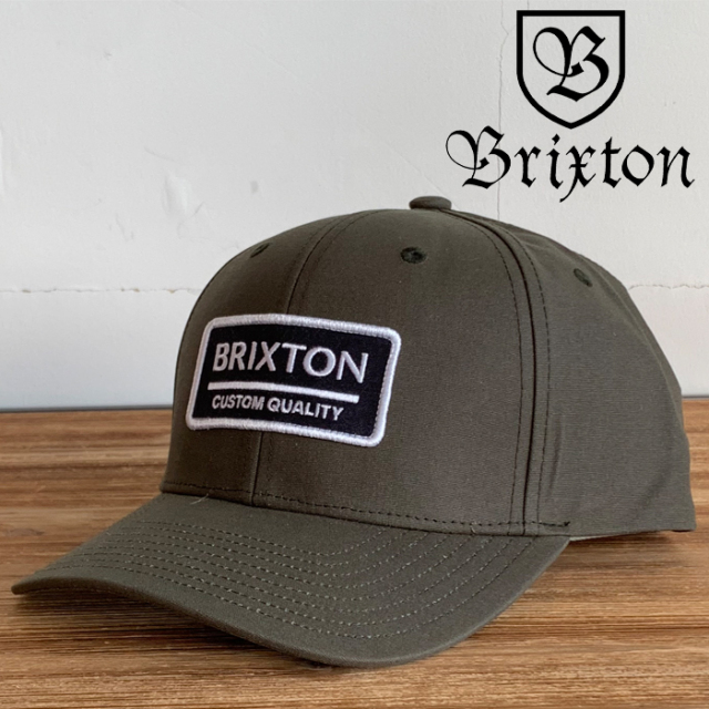 BRIXTON(ブリクストン)　PALMER PROPER X MP SNAPBACK CAP (MILITARY OLIVE)　【スナップバックキャップ 帽子 6パネル】　
