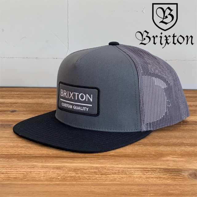BRIXTON(ブリクストン)　PALMER PROPER MP MESH CAP (BLACK/PEBBLE)　【メッシュキャップ 帽子 5パネル】　