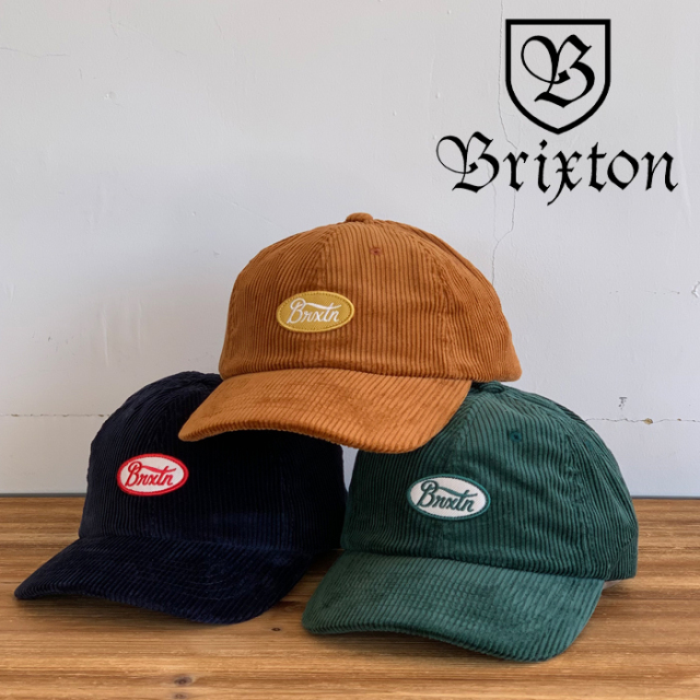 BRIXTON(ブリクストン)　PARSONS LP CAP (GLAZED GINGER)(EMERALD)(NAVY)　【コーデュロイ キャップ 帽子】【ブリクストン キャップ