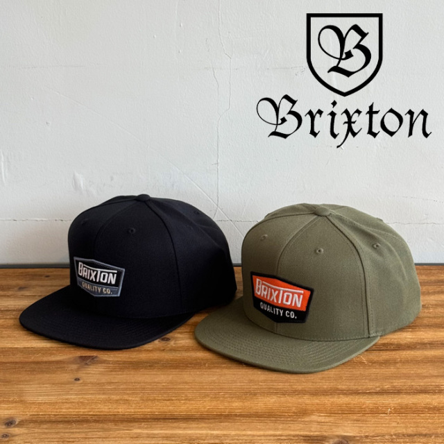 BRIXTON(ブリクストン)　REGAL MP SNAPBACK (BLACK)(OLIVESP)　【スナップバックキャップ 帽子】【ブリクストン キャップ 定番 人気 