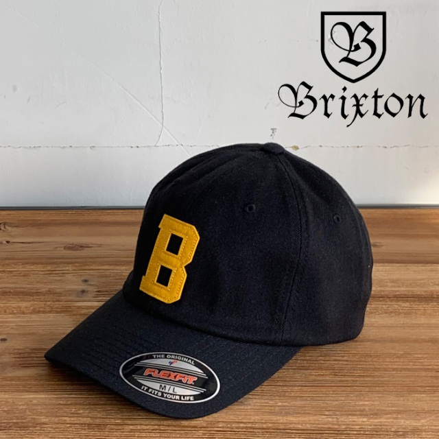 BRIXTON(ブリクストン)　REYNOLDS MP STRETCH FIT (BLACK)　【キャップ 帽子】【ブリクストン キャップ 定番 人気 シンプル ワッペン