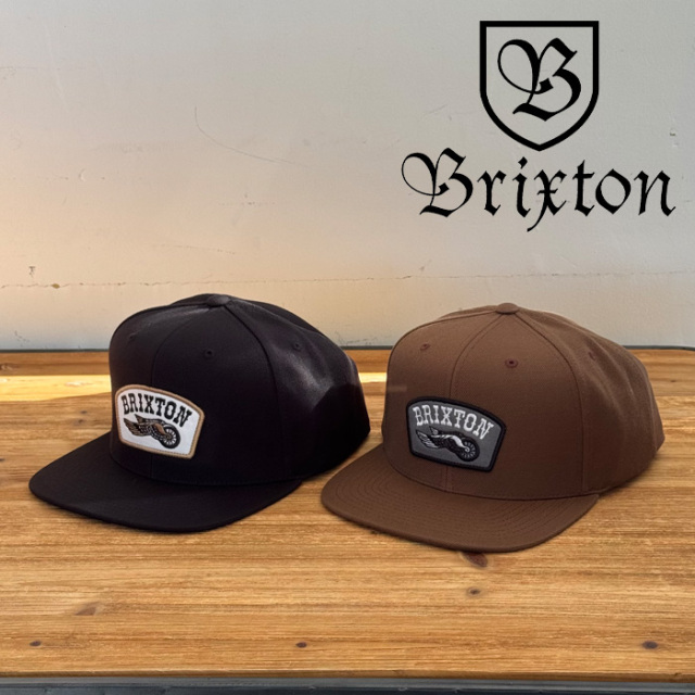 BRIXTON(ブリクストン)　ROLLER MP SNAPBACK CAP (BLACK)(PINECONE BROWN)　【キャップ 帽子 ブリクストン キャップ】【人気 シンプ