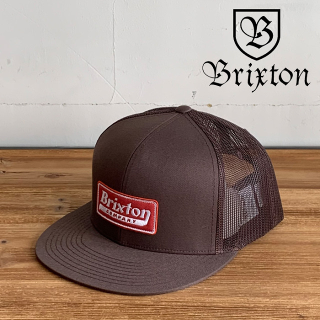 BRIXTON(ブリクストン)　 STEADFAST HP MESH CAP (DARK EARTH/BURNT RED) 　【スナップバック メッシュ キャップ 帽子】【ブリクスト