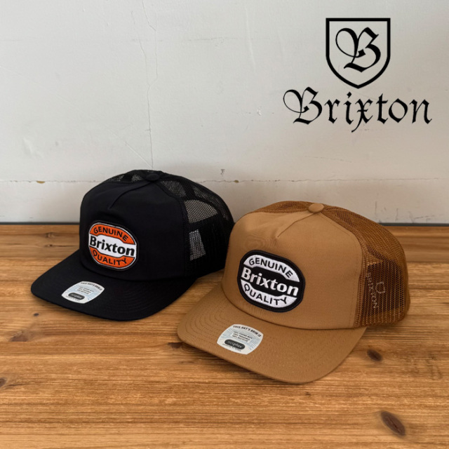 BRIXTON(ブリクストン)　KEATON MP TRUCKER HAT (Black)(Washed Copper)　【メッシュキャップ 帽子 ブリクストン キャップ】【人気