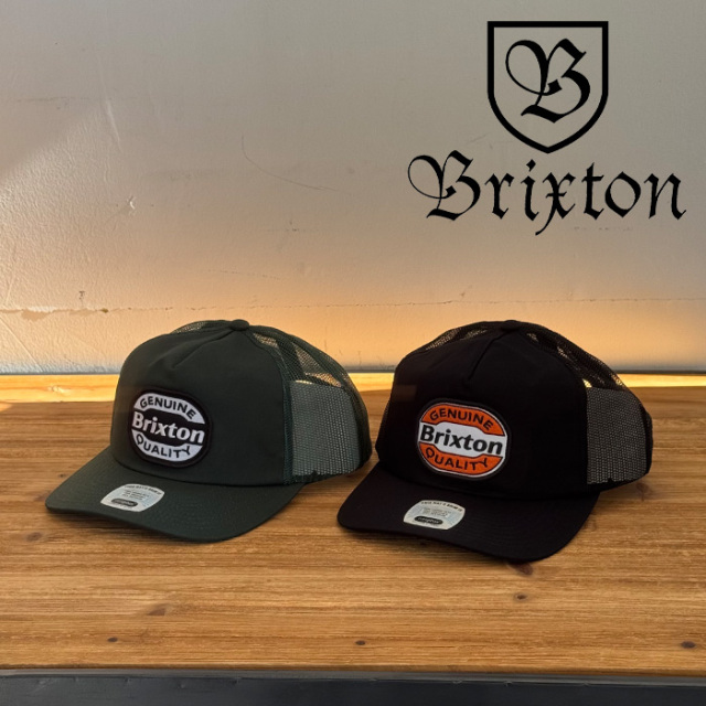 BRIXTON(ブリクストン)　KEATON MP TRUCKER HAT (BLACK)(DEEP FOREST)　【メッシュキャップ 帽子 ブリクストン キャップ】【人気 シ