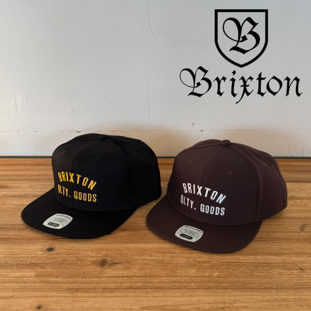 BRIXTON(ブリクストン)　WOODBURN NETPLUS MP SNAPBACK CAP (BLACK)(BROWN)　【キャップ 帽子】【ブリクストン キャップ】【人気 シ