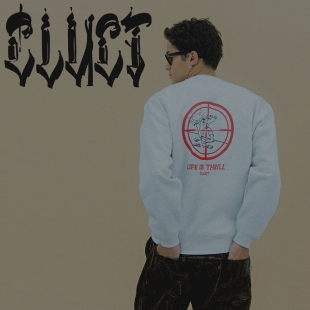 CLUCT (クラクト)　LIFE IS THRILL[CREW SWEAT]　【スウェット】【#05123】【2025WINTER先行予約】【予約商品 キャンセル不可】　
