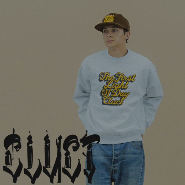 CLUCT (クラクト)　THE FIRST LIGHT OF DAY[CREW SWEAT]　【スウェット】【#05125】【2025WINTER先行予約】【予約商品 キャンセル不
