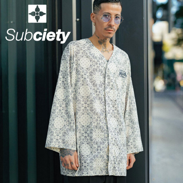 SUBCIETY (サブサエティ)　PAISLEY DABO SHIRT　【シャツ ダボシャツ】【103-22858】【2023 SPRING COLLECTION】【お取り寄せ商品 キ