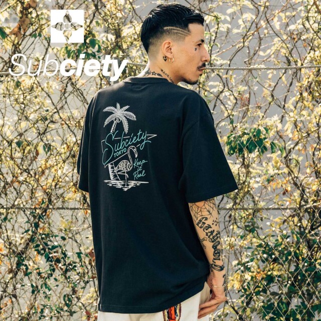 SUBCIETY (サブサエティ)　Beach TEE　【Tシャツ 半袖】【105-40477】【2023 SUMMER COLLECTION】【お取り寄せ商品 キャンセル不可】