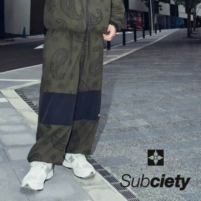 SUBCIETY (サブサエティ)　REVERSIBLE NYLON×FLEECE PANTS　【ナイロンパンツ】【105-62734】【2024 AUTUMN&WINTER SPOT COLLECTION