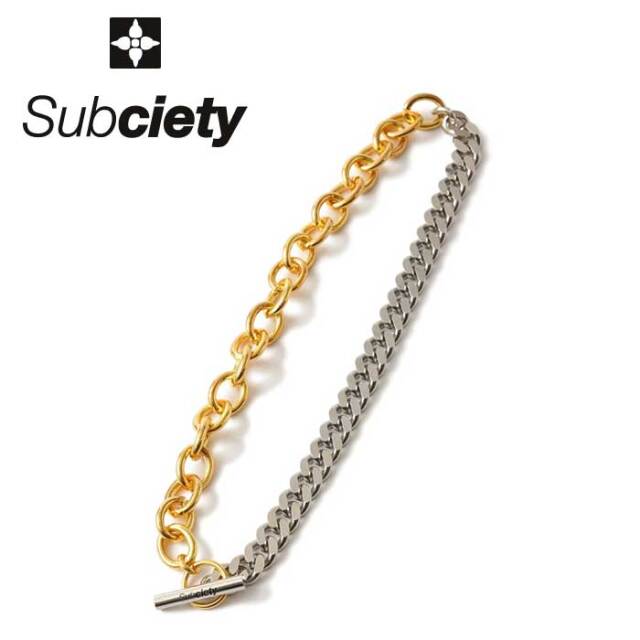 SUBCIETY (サブサエティ)　Thick combi chain necklace　【ネックレス】【109-94066】【2024 AUTUMN&WINTER COLLECTION】【お取り寄