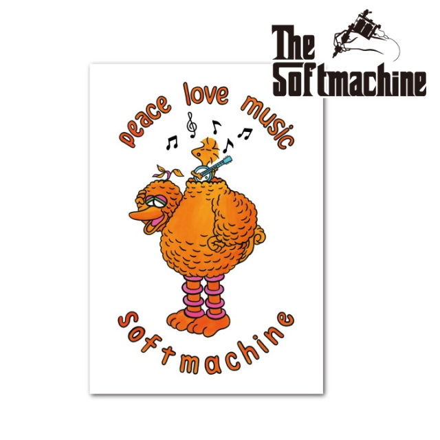 SOFTMACHINE (ソフトマシーン)　BIRDS SOUNDS POSTER　【ポスター】【ホワイト A3 タトゥー】【2024 AUTUMN&WINTER COLLECTION新作】
