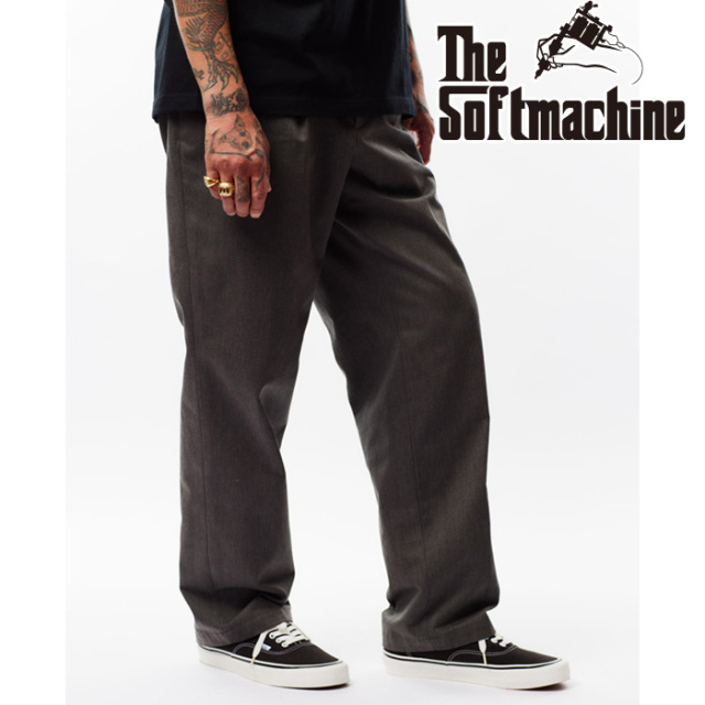 SOFTMACHINE (ソフトマシーン)　EDWARD PANTS　【ワークパンツ】【グレー ブラウン グリーン タトゥー】【2025 AUTUMN&WINTER】【お