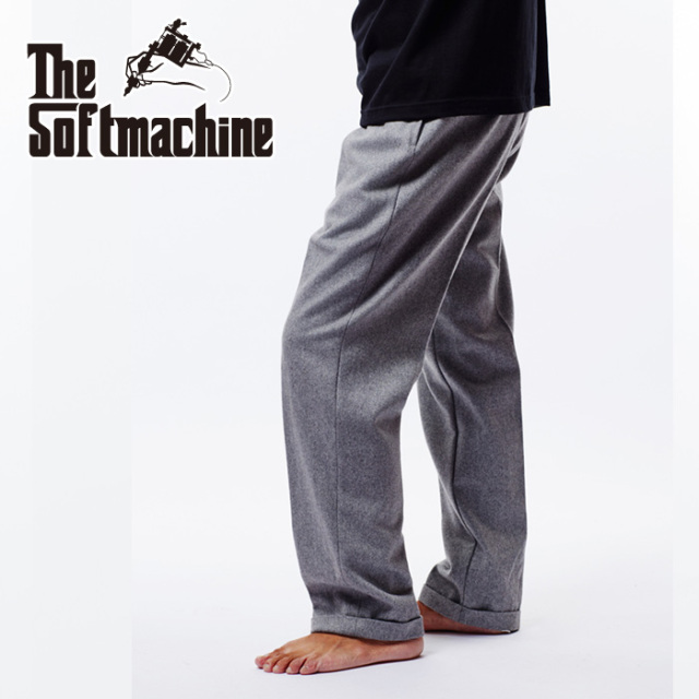 SOFTMACHINE (ソフトマシーン)　F.O.B WOOL　【ウールパンツ】【ブラック グレー タトゥー】【2024 AUTUMN&WINTER COLLECTION先行予