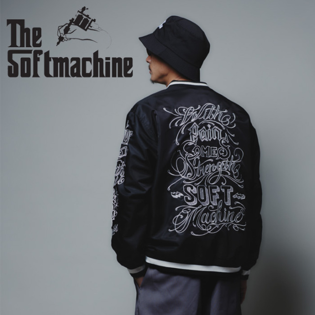 SOFTMACHINE (ソフトマシーン)　WAY OF LIVING PULLOVER JK　【プルオーバージャケット】【ブラック　バーガンディ タトゥー】【2024