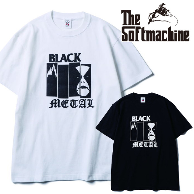SOFTMACHINE (ソフトマシーン)　 BLACK METAL-T(T-SHIRTS)　【Tシャツ】【ホワイト ブラック タトゥー】【2026 SUMMER VACATION 先行