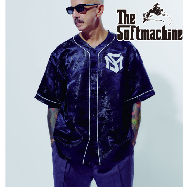 SOFTMACHINE (ソフトマシーン)　BLACK SEA B.B　【ベースボールシャツ】【ブラック タトゥー】【2026 SPRING & SUMMER 先行予約】【