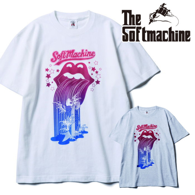 SOFTMACHINE (ソフトマシーン)　 CASCADE-T(T-SHIRTS)　【Tシャツ】【ホワイト グレー タトゥー】【2026 SUMMER VACATION 先行予約】