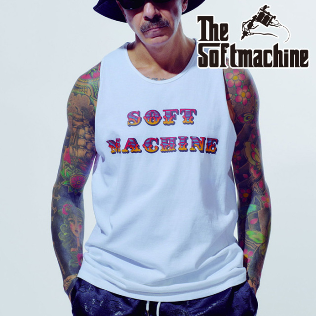 SOFTMACHINE (ソフトマシーン)　CASTLE LOGO TANK　【タンクトップ】【ホワイト ブラック タトゥー】【2026 SPRING & SUMMER 先行予