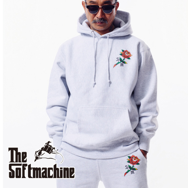 SOFTMACHINE (ソフトマシーン)　CREW HOODED　【フーディ パーカー】【ブラック グレー タトゥー】【2026 AUTUMN&WINTER 先行予約】