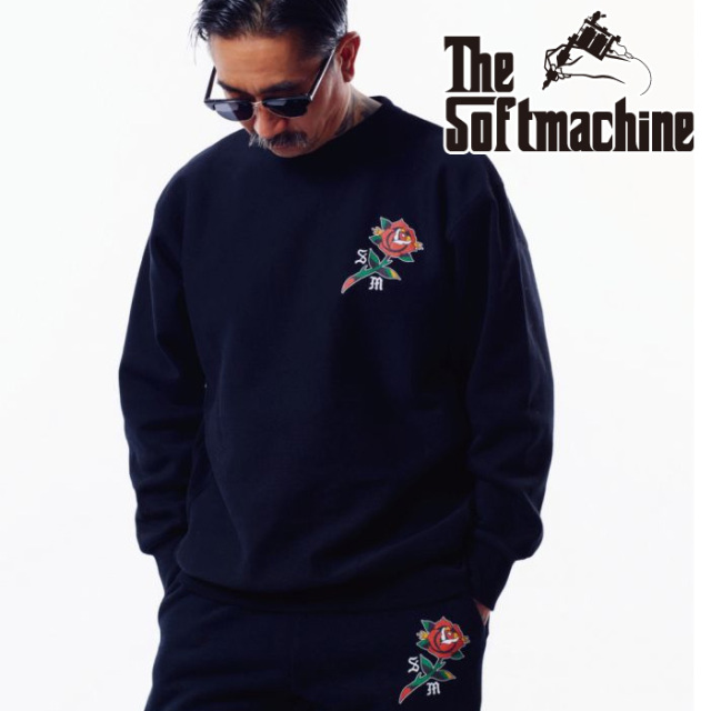 SOFTMACHINE (ソフトマシーン)　CREW SWEAT　【スウェット】【ブラック グレー タトゥー】【2026 AUTUMN&WINTER 先行予約】【予約商