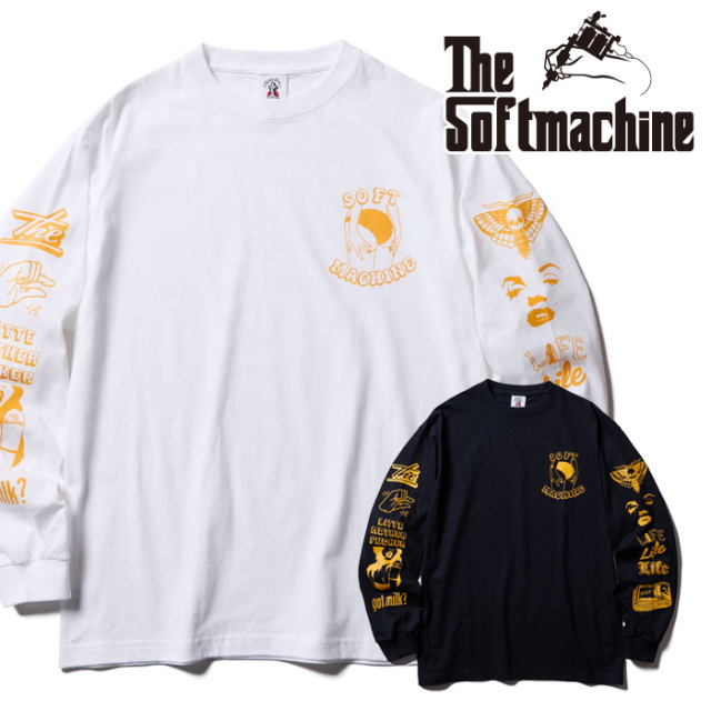 SOFTMACHINE (ソフトマシーン)　DREAMIN’ L/S　【Tシャツ 長袖】【ホワイト ブラック タトゥー】【2026 SPRING & SUMMER】【お取り寄