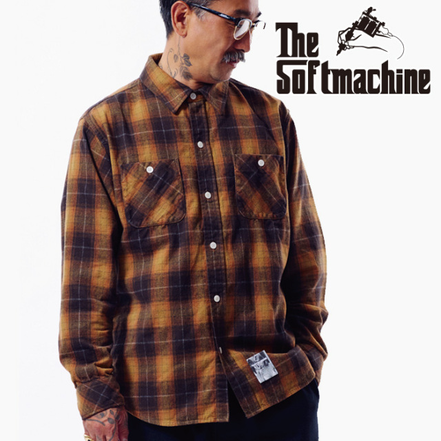 SOFTMACHINE (ソフトマシーン)　EUPHORIA SHIRTS　【シャツ 長袖】【グリーン ブラウン タトゥー】【2026 AUTUMN&WINTER 先行予約】