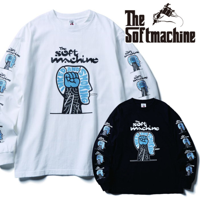 SOFTMACHINE (ソフトマシーン)　  GALVANIZE L/S(L/S T-SHIRTS)　【Tシャツ 長袖】【ホワイト ブラック タトゥー】【2026 SUMMER VAC