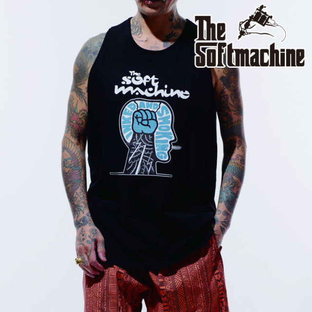 SOFTMACHINE (ソフトマシーン)　 GALVANIZE TANK(TANK TOP)　【タンクトップ】【ホワイト ブラック タトゥー】【2026 SUMMER VACATIO
