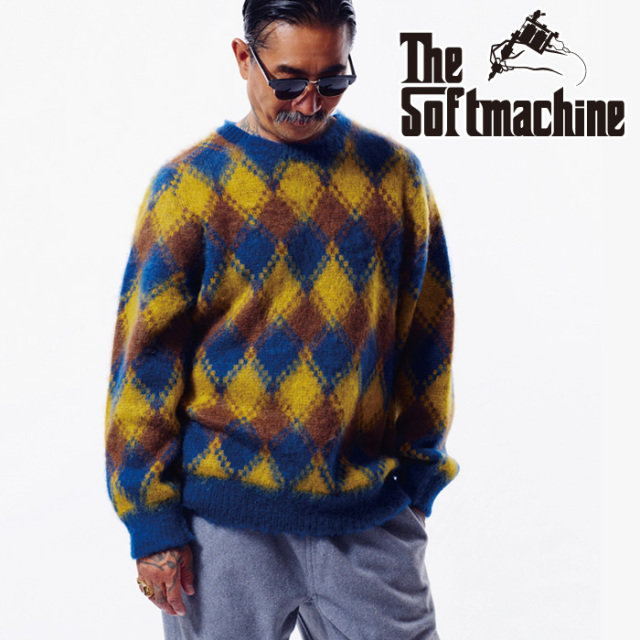 SOFTMACHINE (ソフトマシーン)　GEMSTONE SWEATER　【セーター】【レッド ブルー タトゥー】【2026 AUTUMN&WINTER 先行予約】【予約