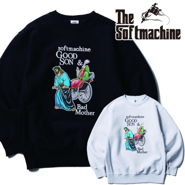 SOFTMACHINE (ソフトマシーン)　GOOD SON SWEAT　【スウェット】【ブラック グレー タトゥー】【2026 AUTUMN&WINTER 先行予約】【予