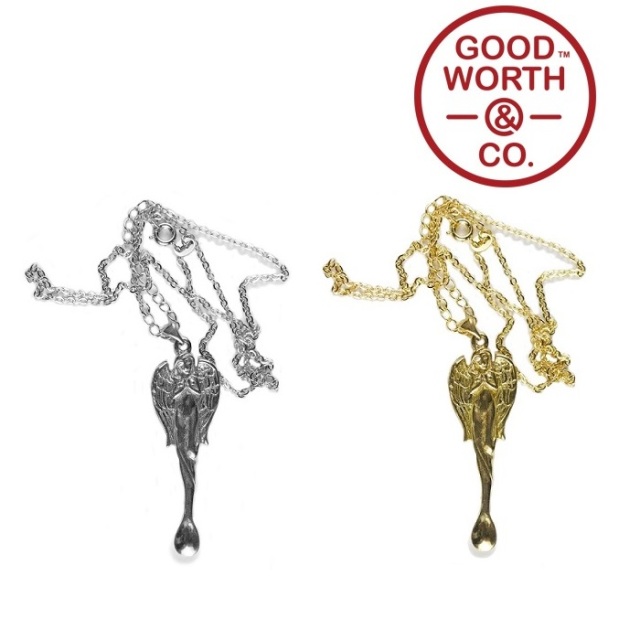 GOOD WORTH (グッドワース) & CO. 　 ANGEL PENDANT　【スプーンネックレス ペンダント】【ブラス シルバー ゴールド】　