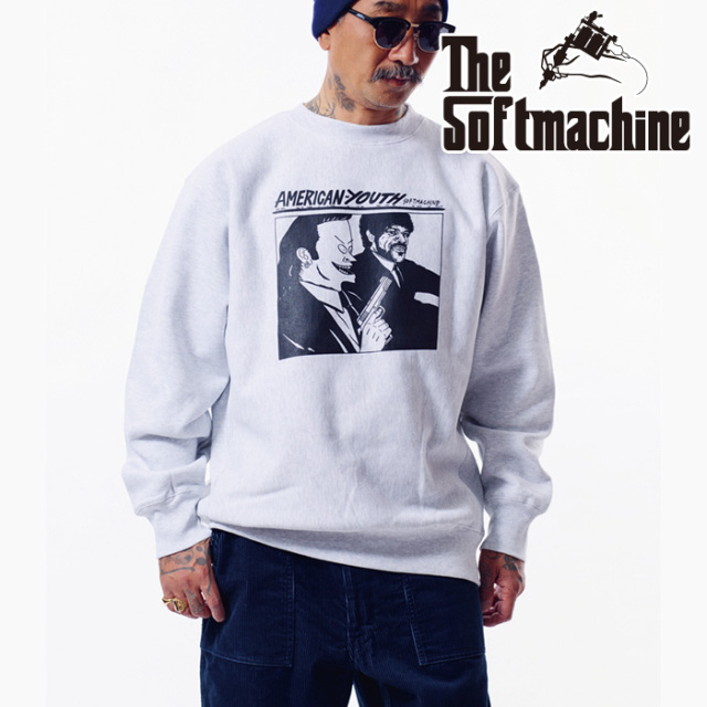 SOFTMACHINE (ソフトマシーン)　HUSH HUSH SWEAT　【スウェット】【ブラック グレー タトゥー】【2026 AUTUMN&WINTER 先行予約】【予
