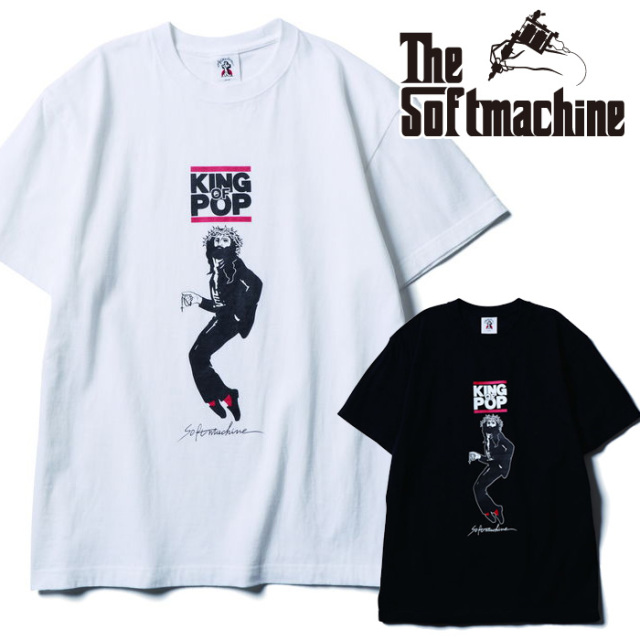 SOFTMACHINE (ソフトマシーン)　  KING OF POP-T(T-SHIRTS)　【Tシャツ】【ホワイト ブラック タトゥー】【2026 SUMMER VACATION 先