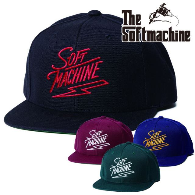 SOFTMACHINE (ソフトマシーン)　LIGHTNING LOGO CAP　【キャップ】【ブラック ネイビー グリーン タトゥー】【2026 AUTUMN&WINTER 先