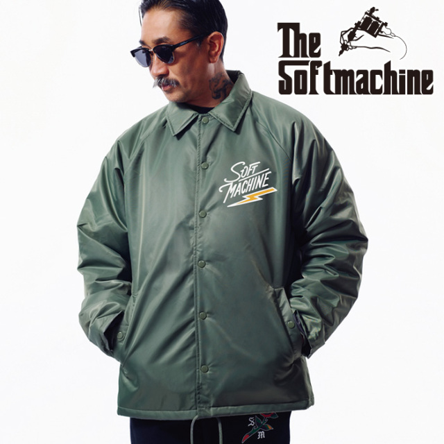 SOFTMACHINE (ソフトマシーン)　LIGHTNING LOGO JK　【コーチジャケット】【ブラック ネイビー オリーブ タトゥー】【2026 AUTUMN&WI