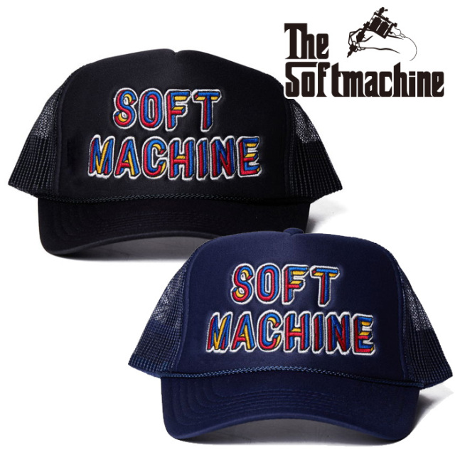 SOFTMACHINE (ソフトマシーン)　MULTIPLE LOGO CAP　【メッシュキャップ】【ブラック ネイビー タトゥー】【2026 SPRING & SUMMER 新