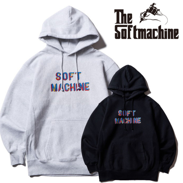 SOFTMACHINE (ソフトマシーン)　MULTIPLE LOGO HOODED　【パーカー】【ブラック グレー タトゥー】【2026 SPRING & SUMMER】【お取り