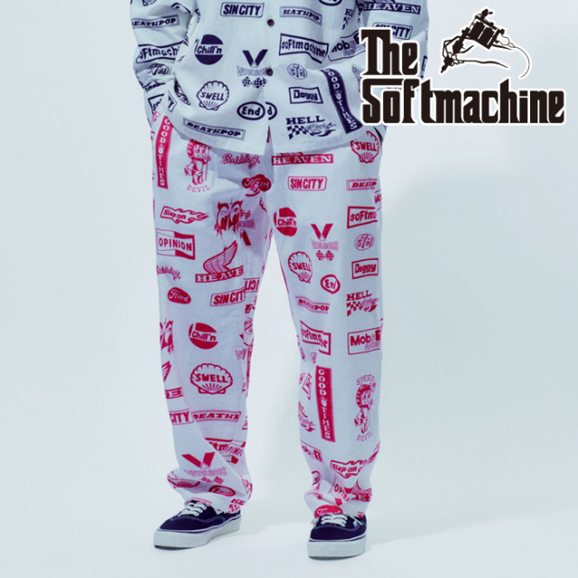 SOFTMACHINE (ソフトマシーン)　MOTOR PANTS　【イージーパンツ】【ブラック レッド タトゥー】【2026 SPRING & SUMMER 先行予約】【