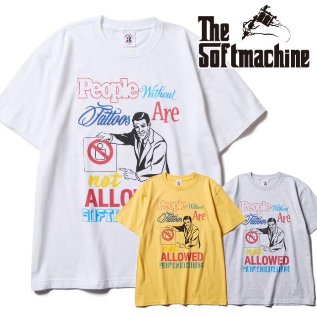 SOFTMACHINE (ソフトマシーン)　OPINION-T　【Tシャツ】【ホワイト グレー イエロー タトゥー】【2026 SPRING & SUMMER 先行予約】【