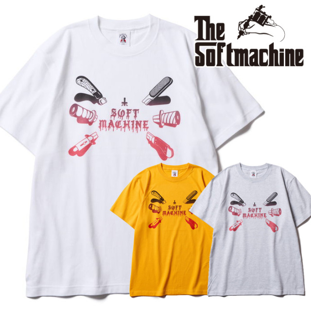 SOFTMACHINE (ソフトマシーン)　PAIN-T　【Tシャツ】【ホワイト グレー イエロー タトゥー】【2026 SPRING & SUMMER 先行予約】【予