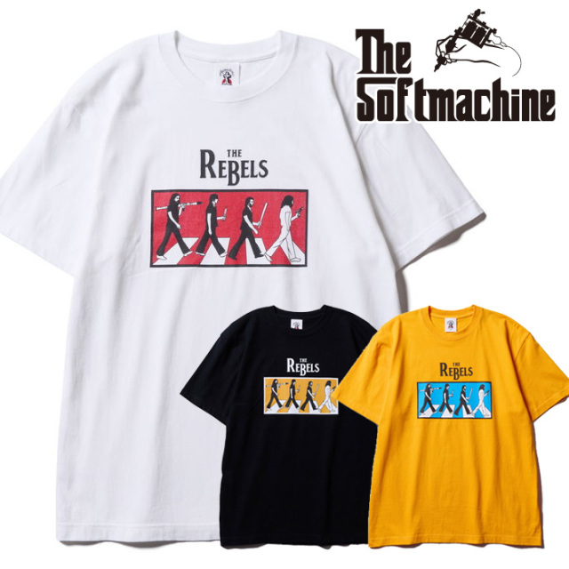 SOFTMACHINE (ソフトマシーン)　REBELS-T　【Tシャツ】【ホワイト ブラック イエロー タトゥー】【2026 SPRING & SUMMER 先行予約】
