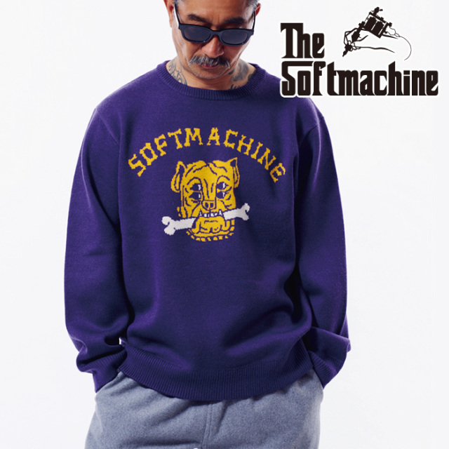 SOFTMACHINE (ソフトマシーン)　REWARD SWEATER　【セーター】【ブラック パープル タトゥー】【2026 AUTUMN&WINTER 先行予約】【予