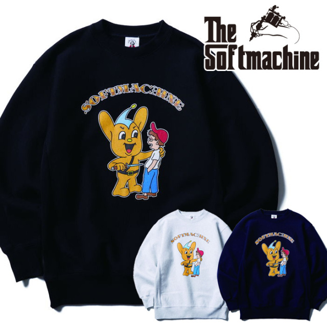 SOFTMACHINE (ソフトマシーン)　 SHAKE DOWN SWEAT　【スウェット】【ブラック グレー ネイビー タトゥー】【2026 AUTUMN&WINTER 先